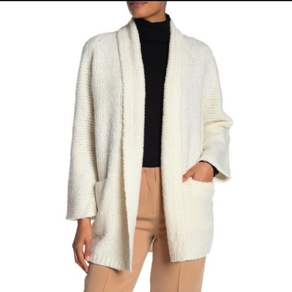 NWT Vince Textured Cardigan Size M Ivory